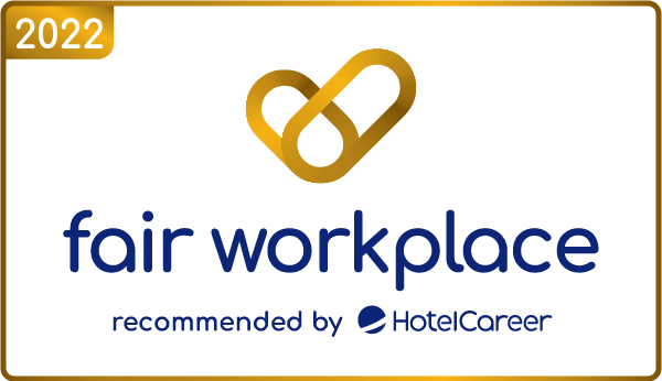 Logo fair workplace bei HotelCareer